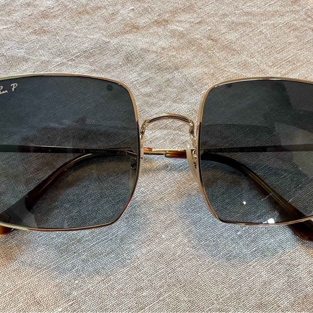 Ray-Ban Polarized Sunglasses with Black Accents